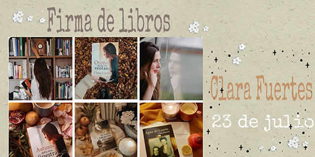 Clara Fuertes firma ejemplares en librería Albareda